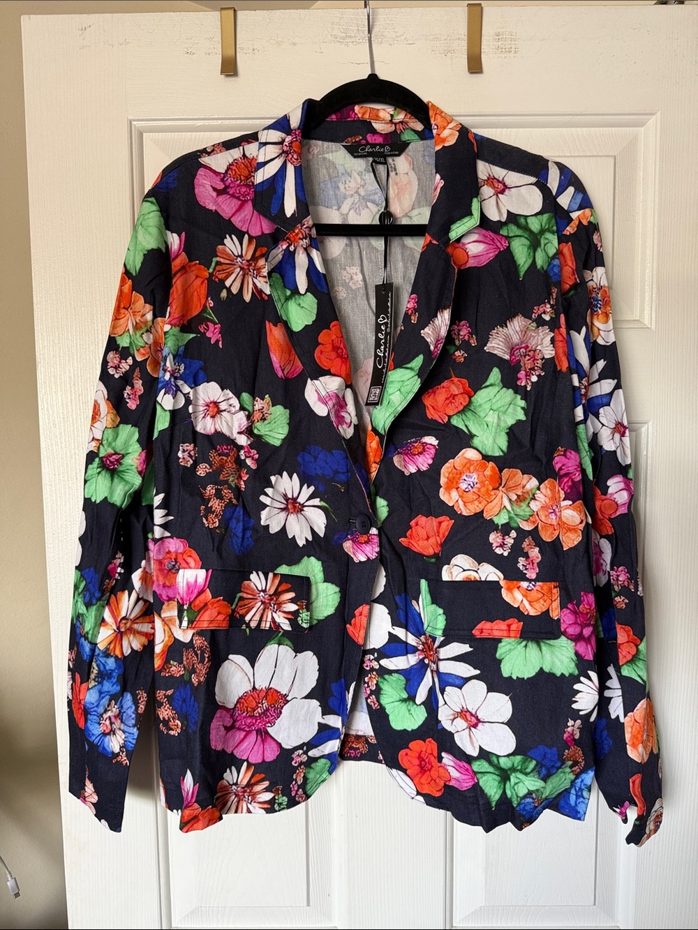 Charlie B Collection Floral Lightweight Blazer